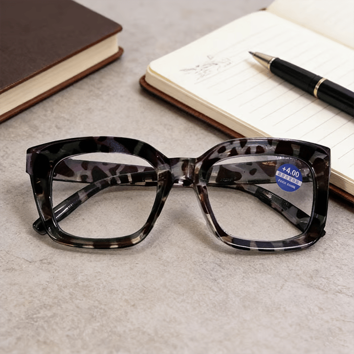 ✨Last day 70% OFF👓Tortoiseshell Reading Glasses – Blue Light Blocking Oversized Square Readers