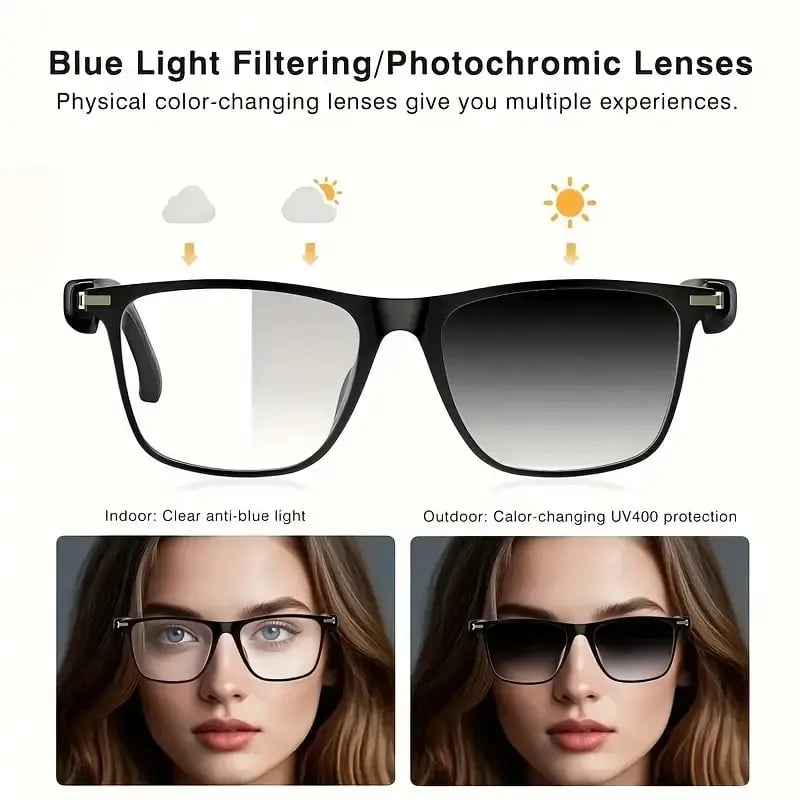 🎁Hot Sale🔥👓AI Interpretation Smart Glasses, with 33 Languages, Chat GPT,Audio Glasses for Men And Women
