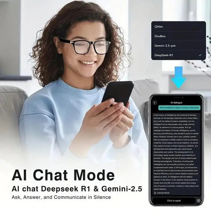 🎁Hot Sale🔥👓AI Interpretation Smart Glasses, with 33 Languages, Chat GPT,Audio Glasses for Men And Women