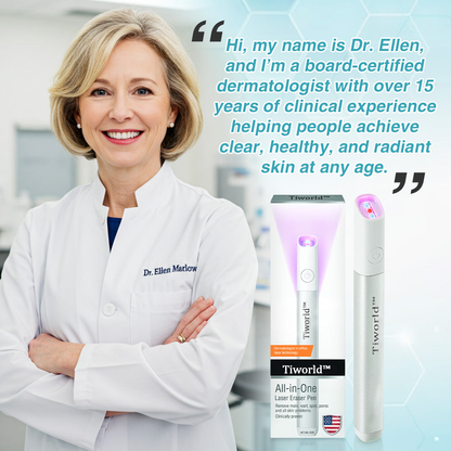 🌎Ends Today: 70% OFF!🔥Tiworld™ All-in-One CO₂ Laser Eraser Pen | USB Rechargeable | Removes Moles, Warts, Skin Flaws & Pigmentation