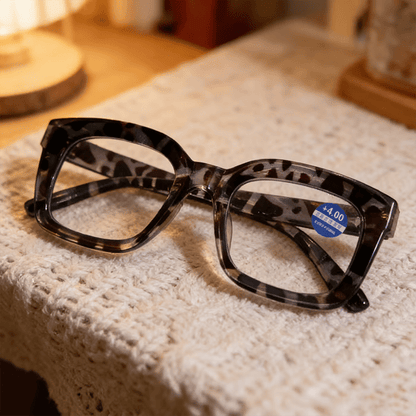 ✨Last day 70% OFF👓Tortoiseshell Reading Glasses – Blue Light Blocking Oversized Square Readers