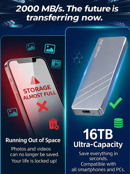 🏆Flash Sale⚡[High-Speed Encrypted Transfer] Mini Portable External Hard Drive