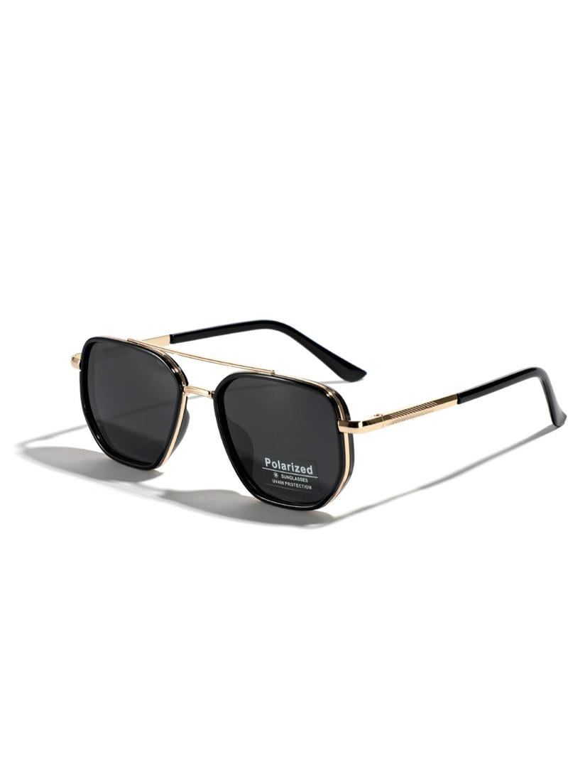 🔥Fashion 2026 Geometric Frame Double Beam Sun Protection Glasses Trends