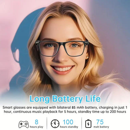 🎁Hot Sale🔥👓AI Interpretation Smart Glasses, with 33 Languages, Chat GPT,Audio Glasses for Men And Women