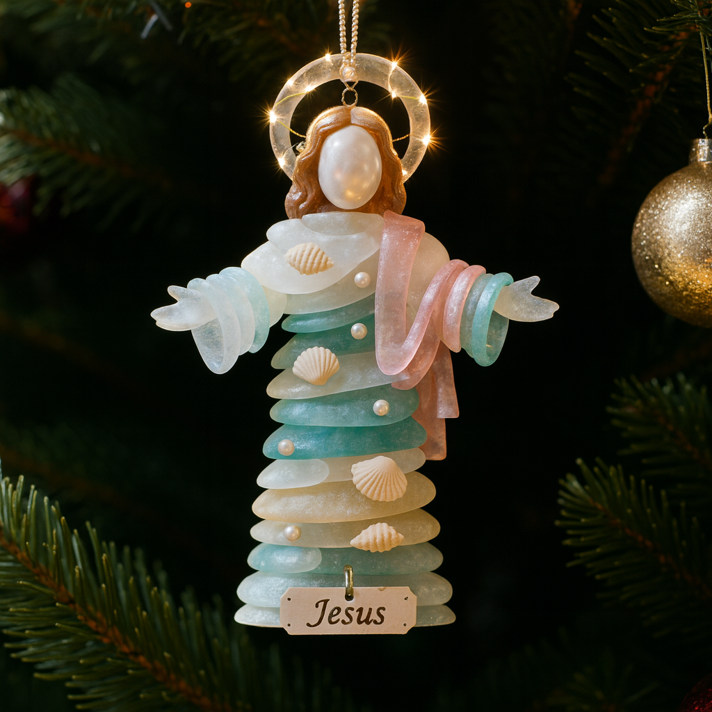 🔥 Black Friday 50% OFF--Radiant Sea-Glass Jesus Ornament