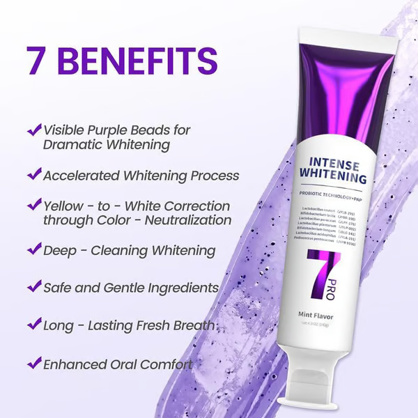 🦷LAST DAY!  New 7*Pro Intensive Toothpaste | Upgraded Purple Formula with 7 Probiotics 💜